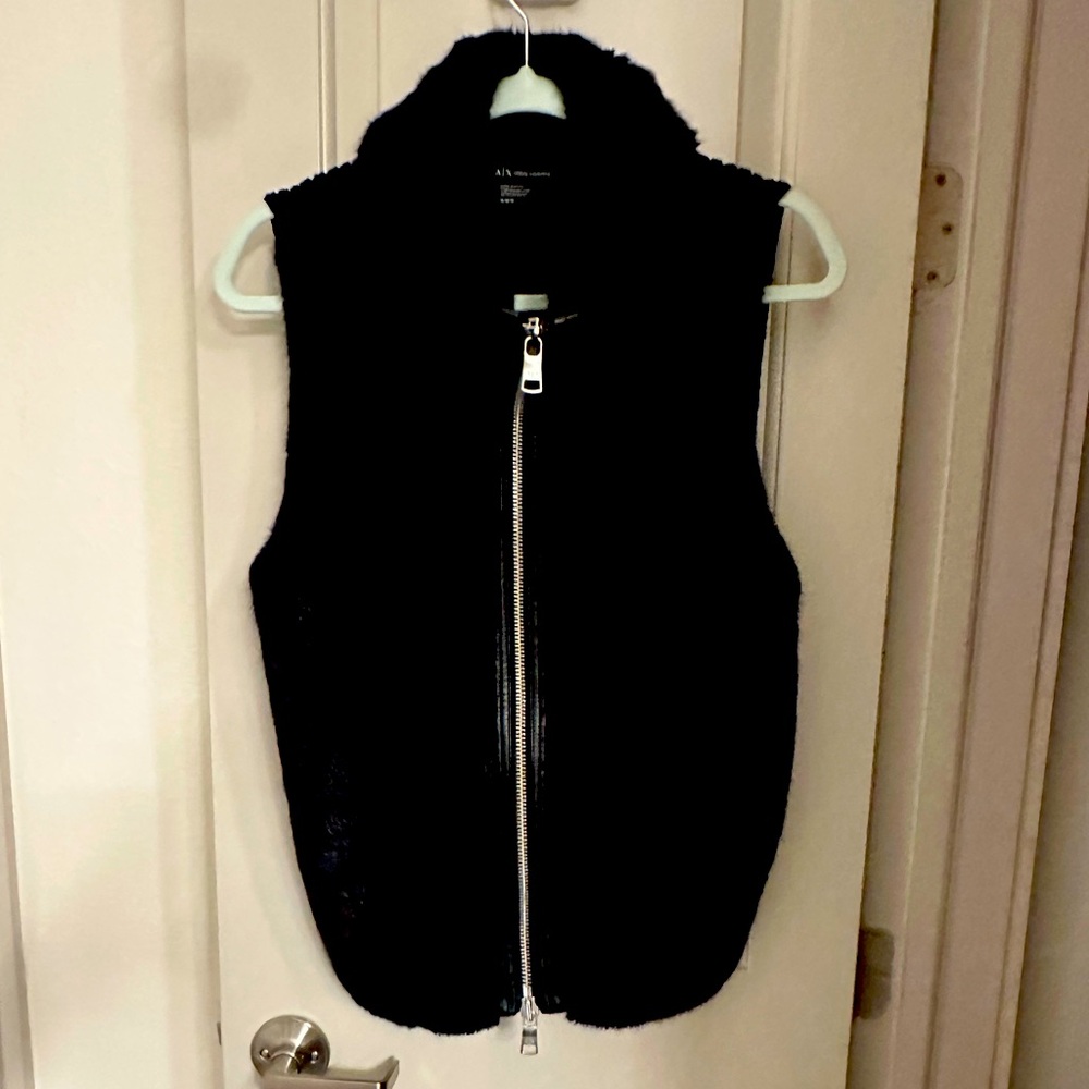A/X Sleeveless Faux Fur Jacket